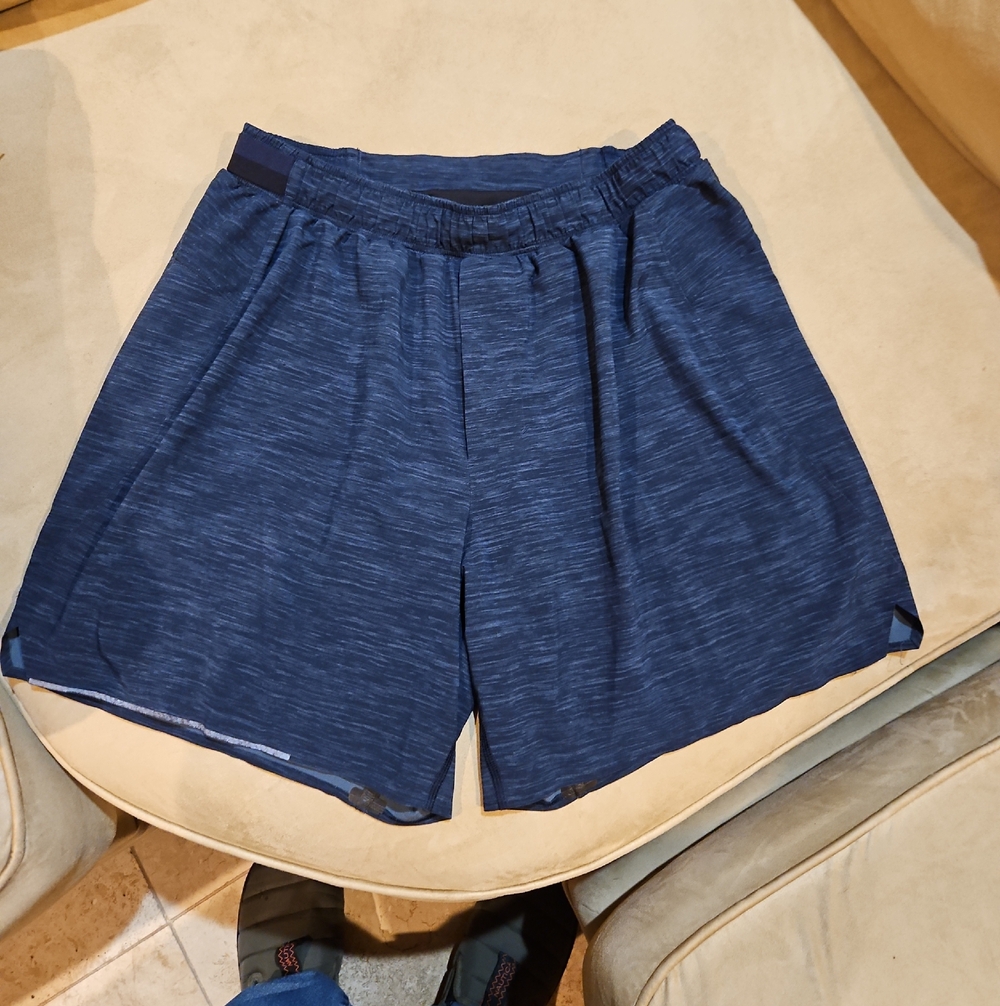 lululemon athletica Men's Heathered Navy Athletic Shorts
